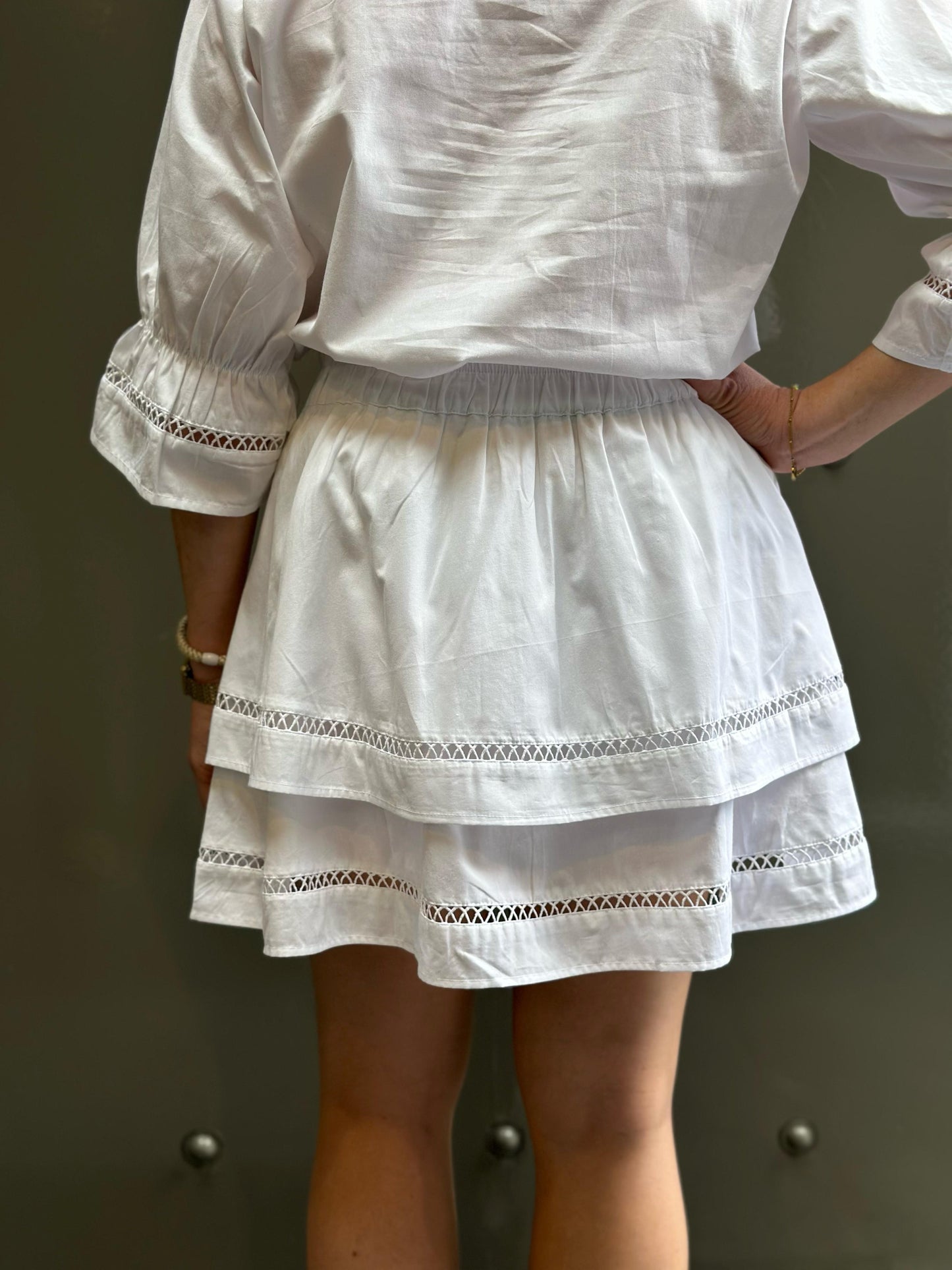 Mads Skirt - White - Bobbie Rose