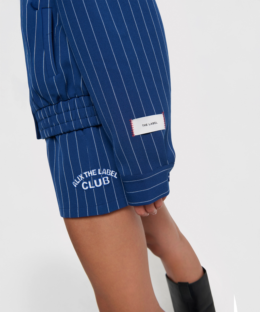 Clean striped bomber