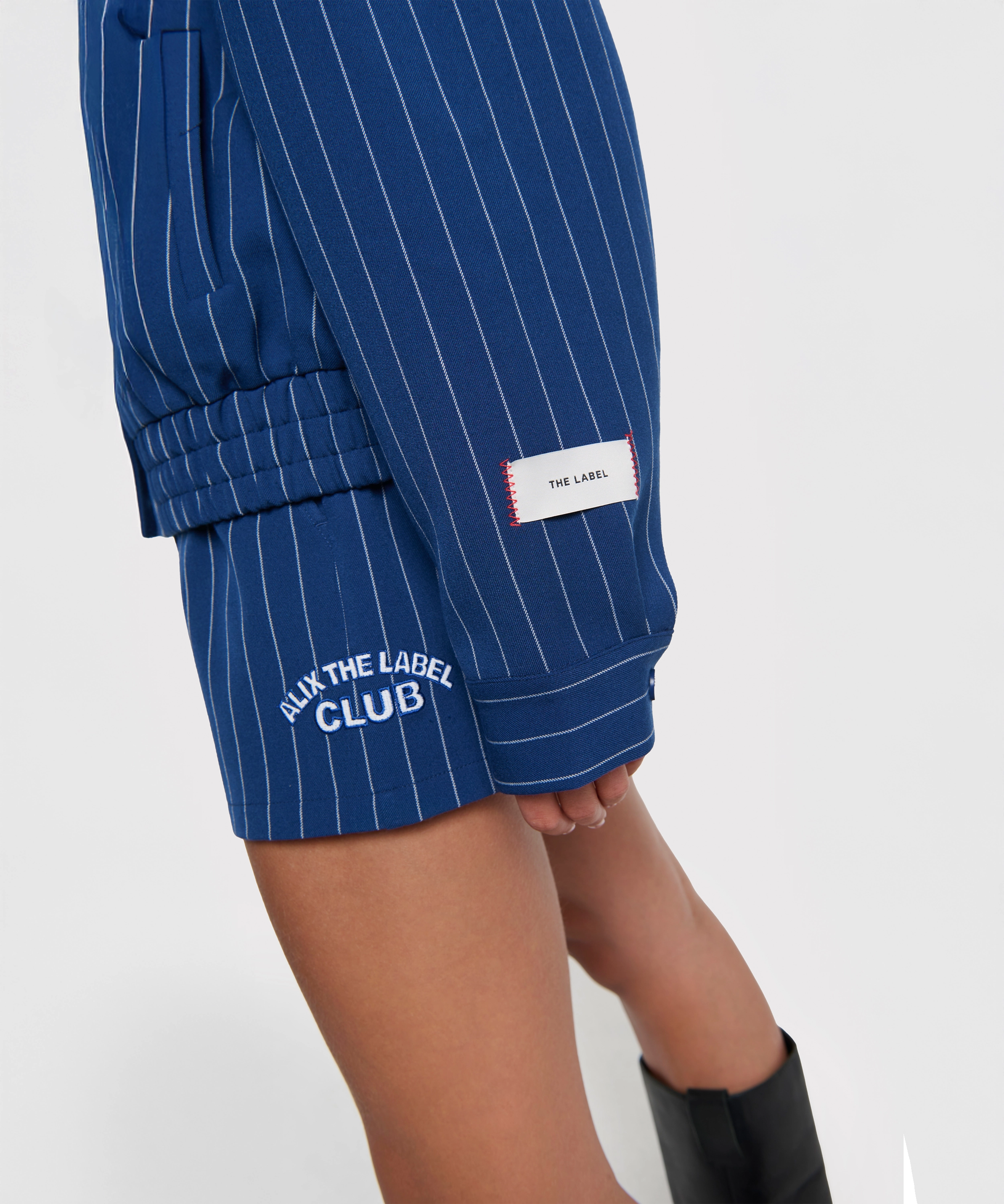 Clean striped bomber