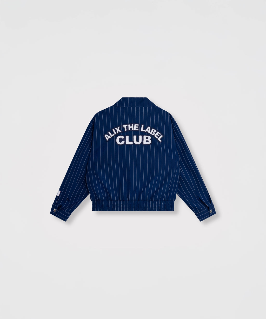 Clean striped bomber