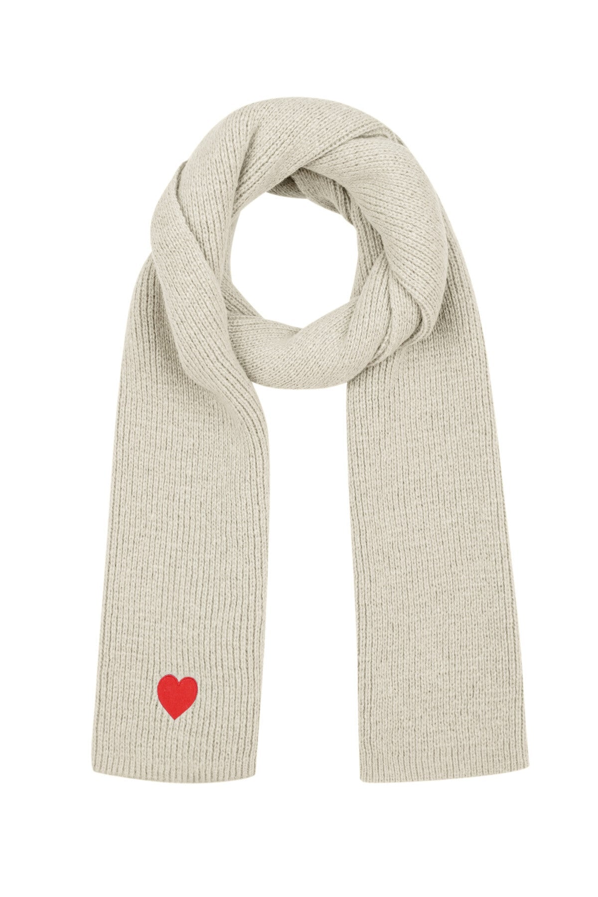 Sjaal met hart detail - Off White