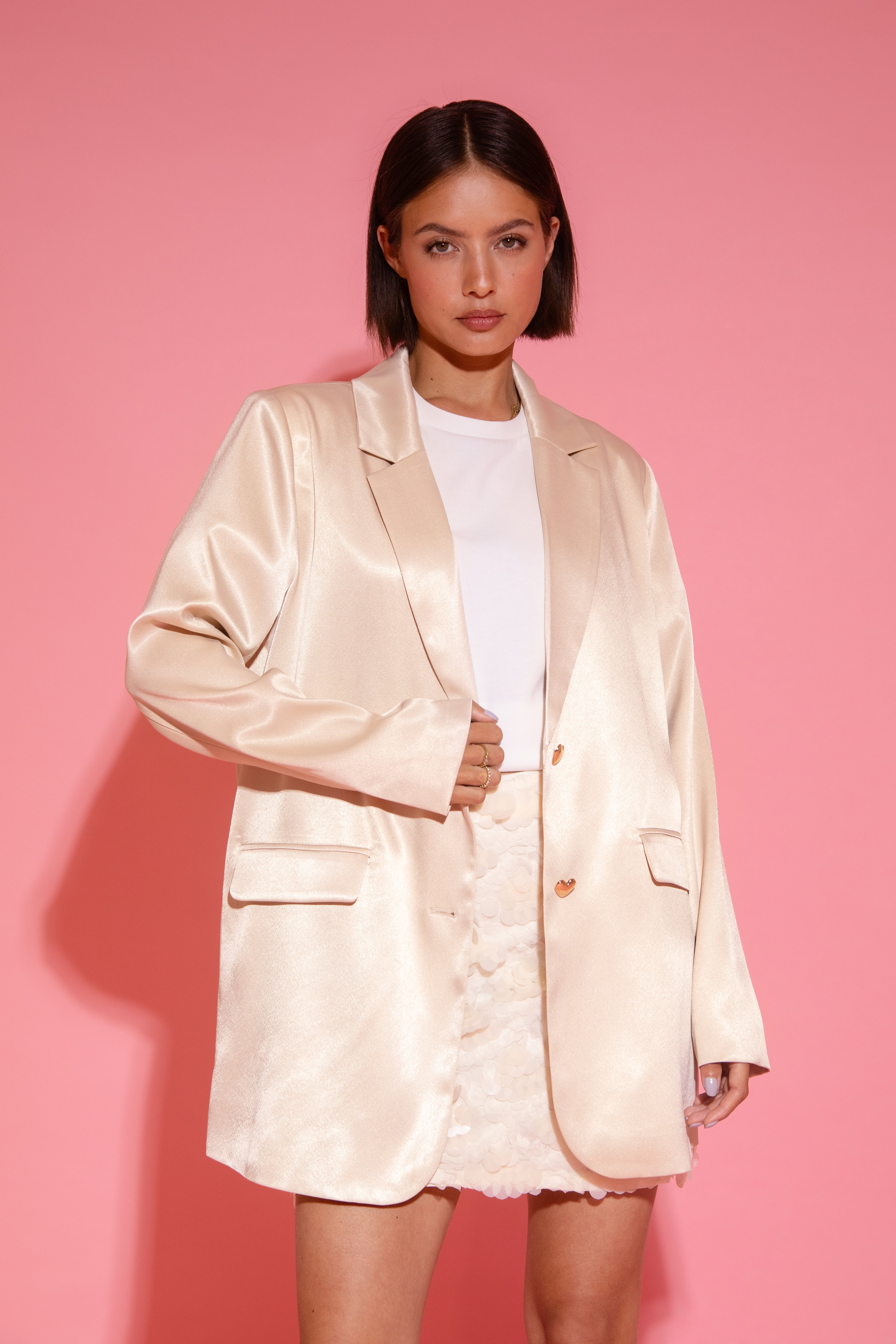 The Wedding Planner Blazer - Beige - Studio Amaya - Bobbie Rose