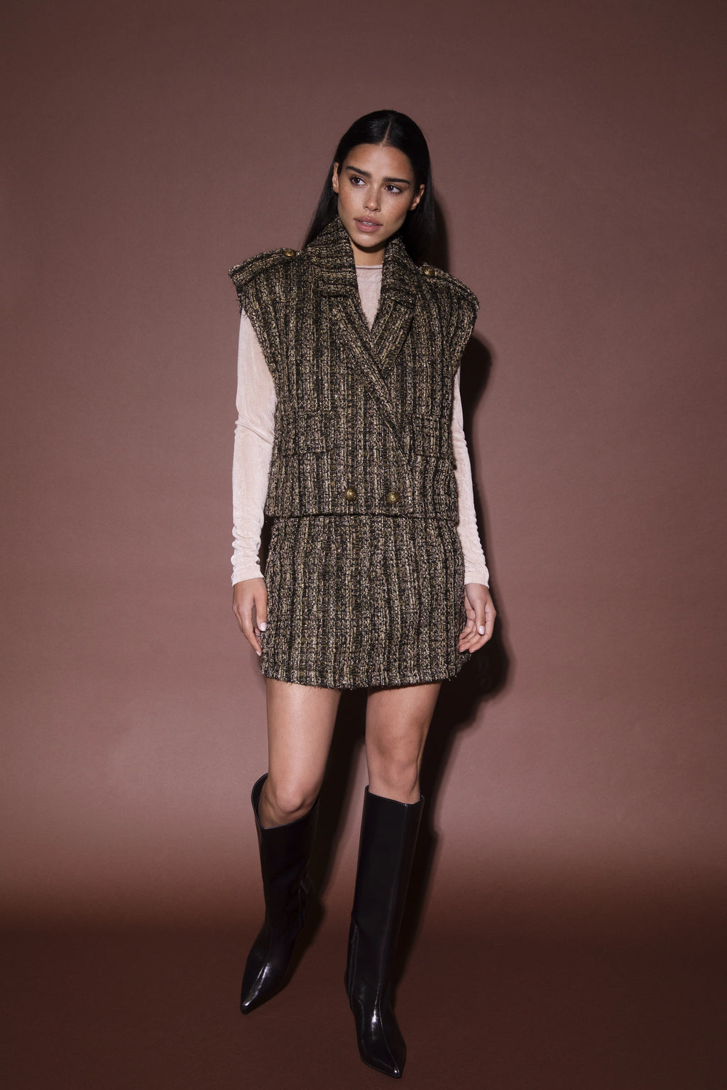 Dina Skirt - Bruin -  - Bobbie Rose