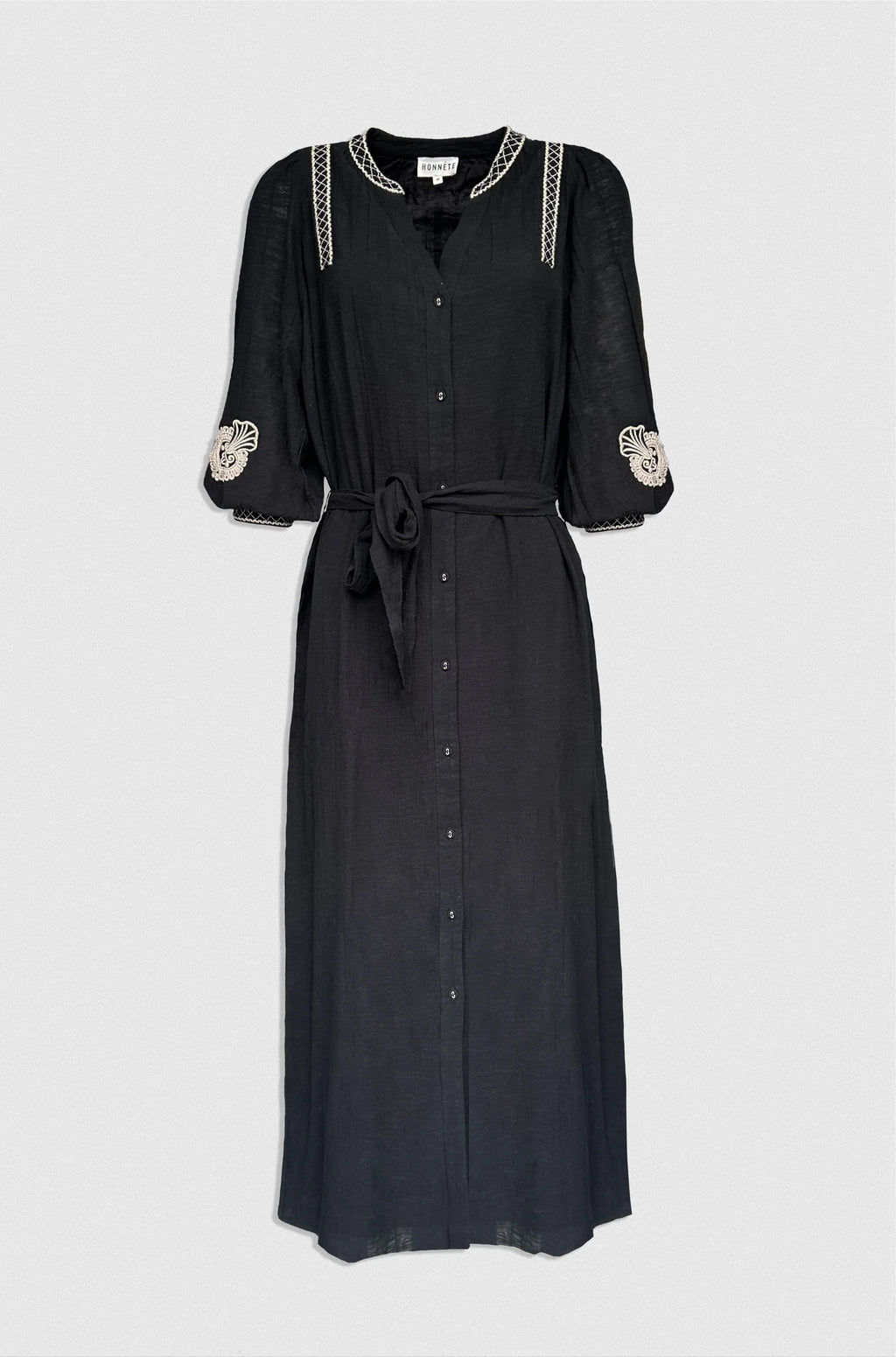Sierra Dress - Zwart - Honnete Atelier - Bobbie Rose