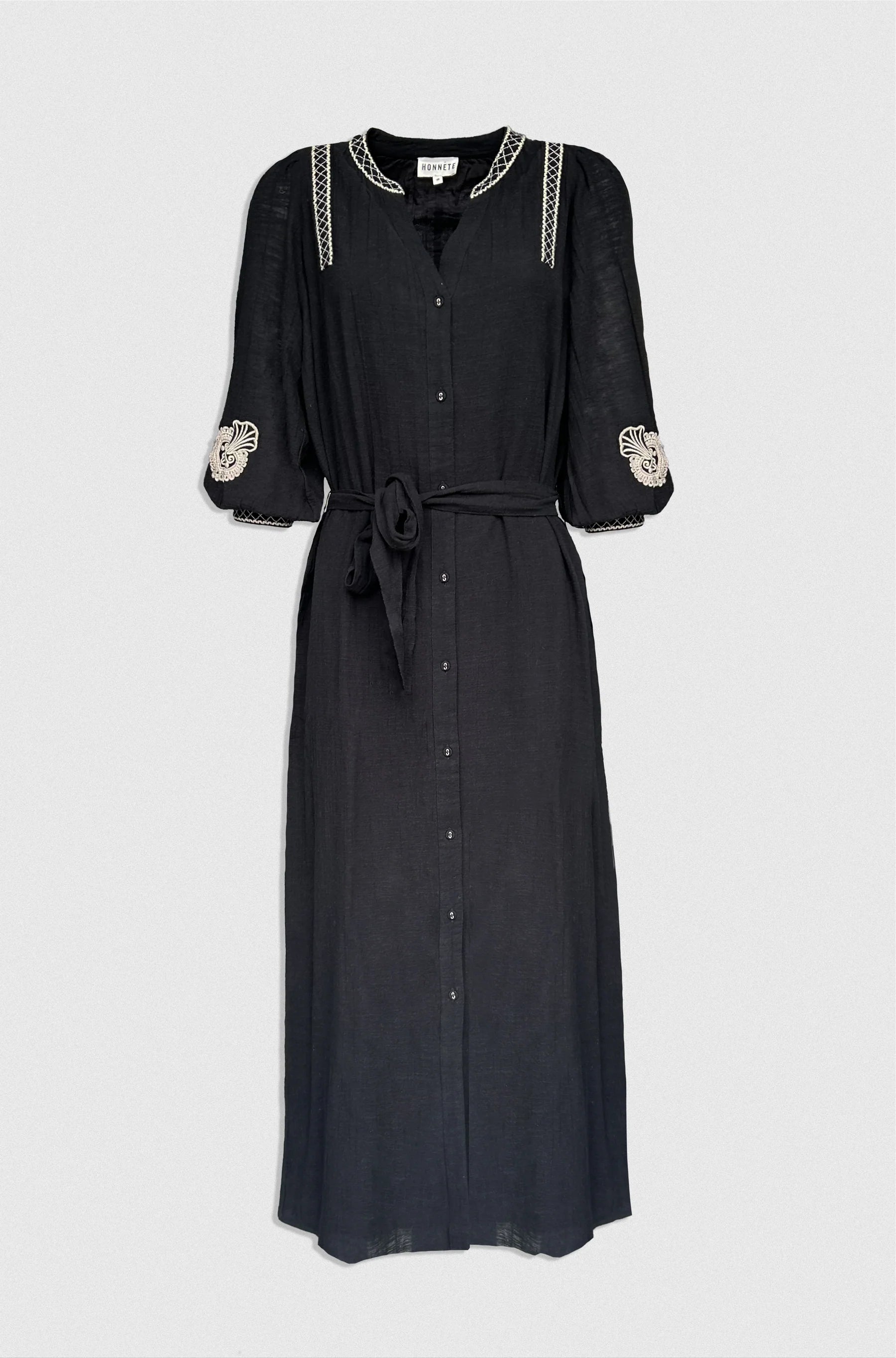 Sierra Dress - Zwart - Honnete Atelier - Bobbie Rose