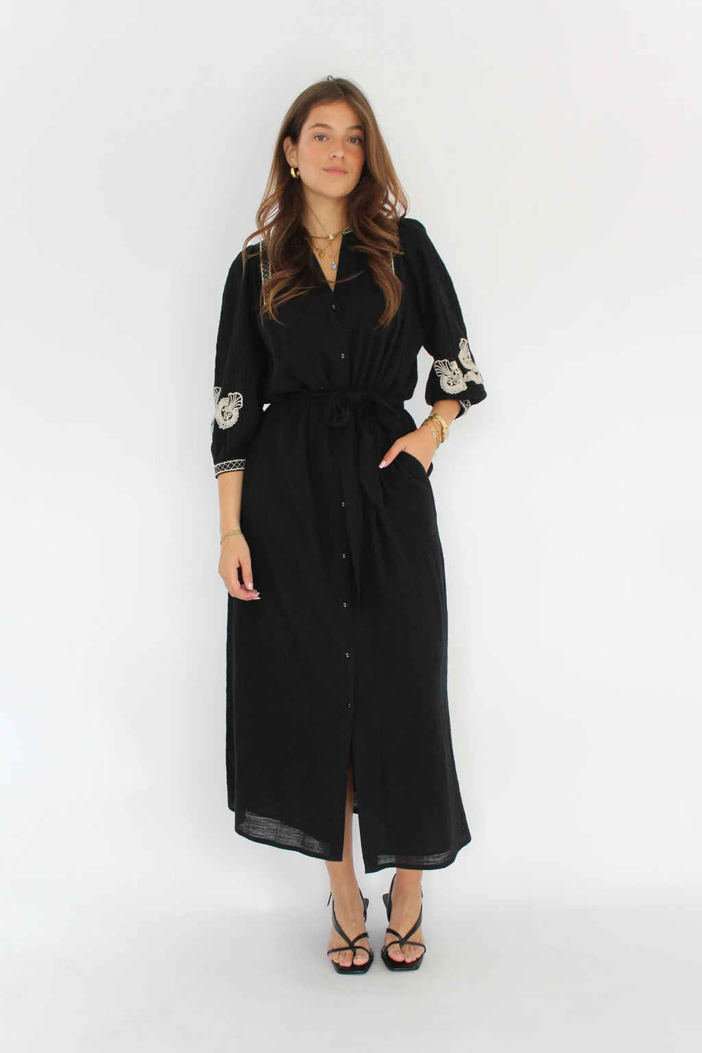 Sierra Dress - Zwart - Honnete Atelier - Bobbie Rose